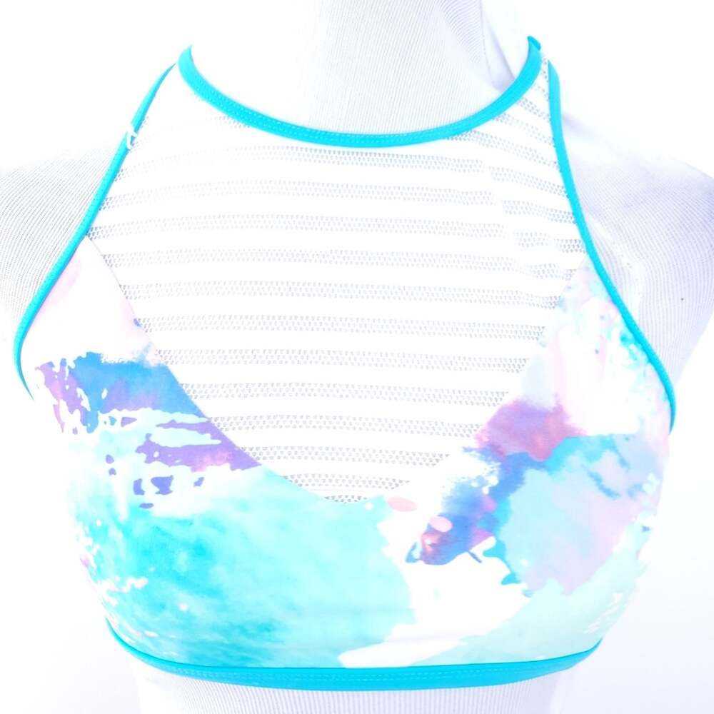 Body Glove Halter Bikini Top Swimsuit XS XSmall Blue White, Purple, Adjust Back